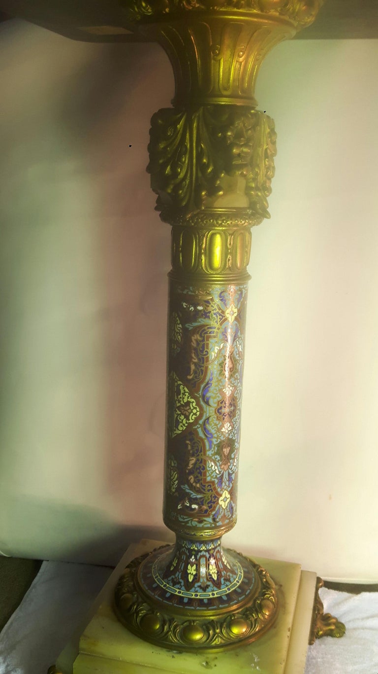 19th Century French Onyx, Gilt Bronze and Champleve Occasional Table at ...