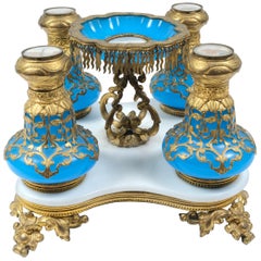 19th Century French Opaline Perfume Bottle Set