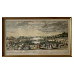 19th Century French Orangery of Versailles Scene Lithograph