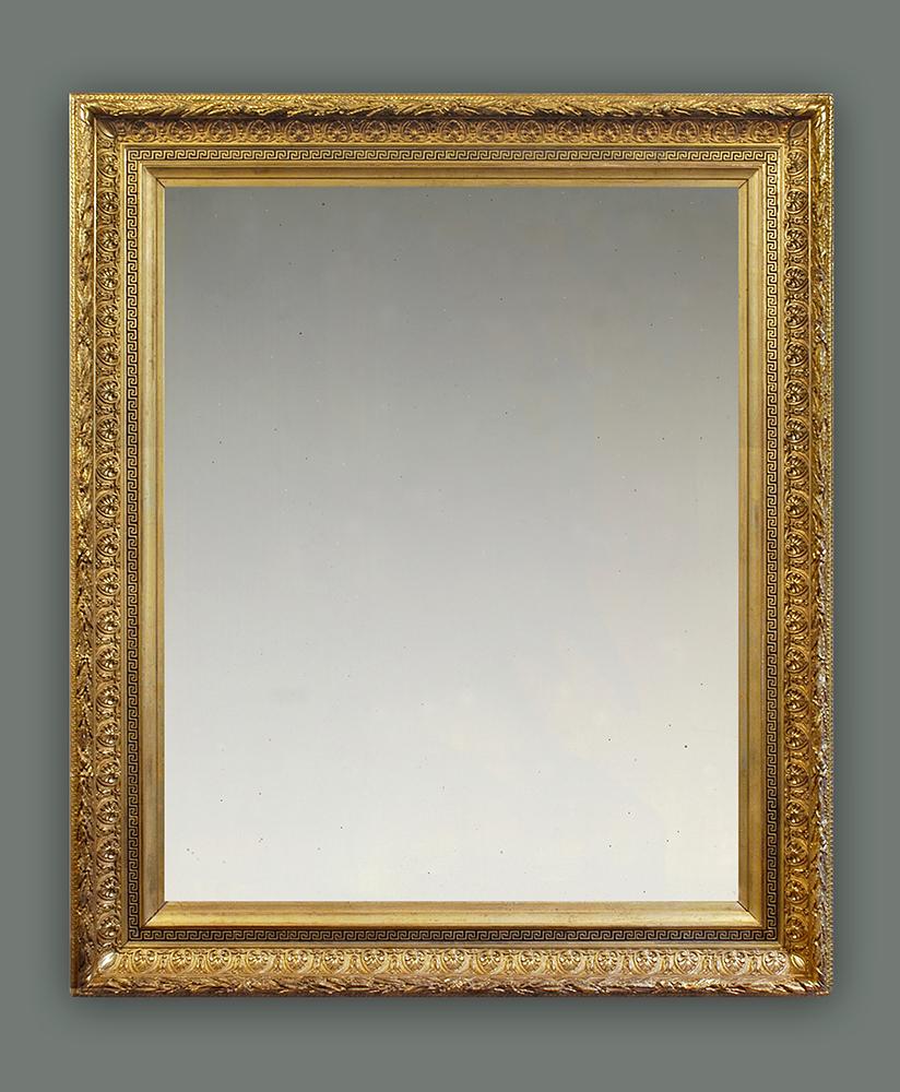 Hand-Carved 19th Century French Orientalist Neoclassical Revival Frame with Choice of Mirror For Sale