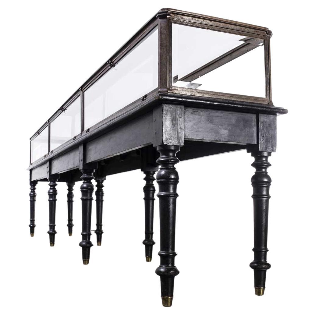 19th Century French Original Long Brass Jewellery Display Cabinet