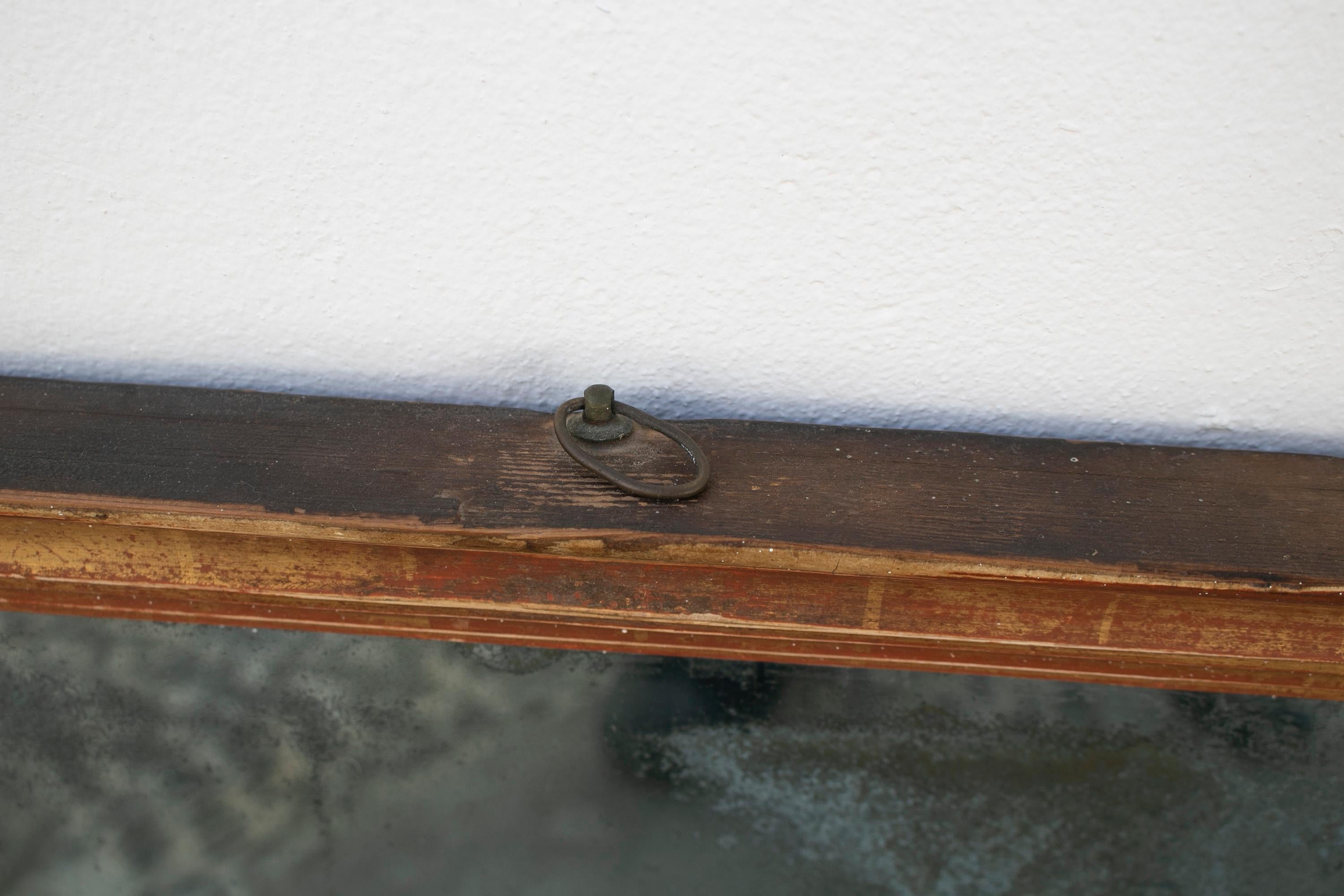 Specchio originale francese del XIX secolo con cornice in legno dorato in vendita 6