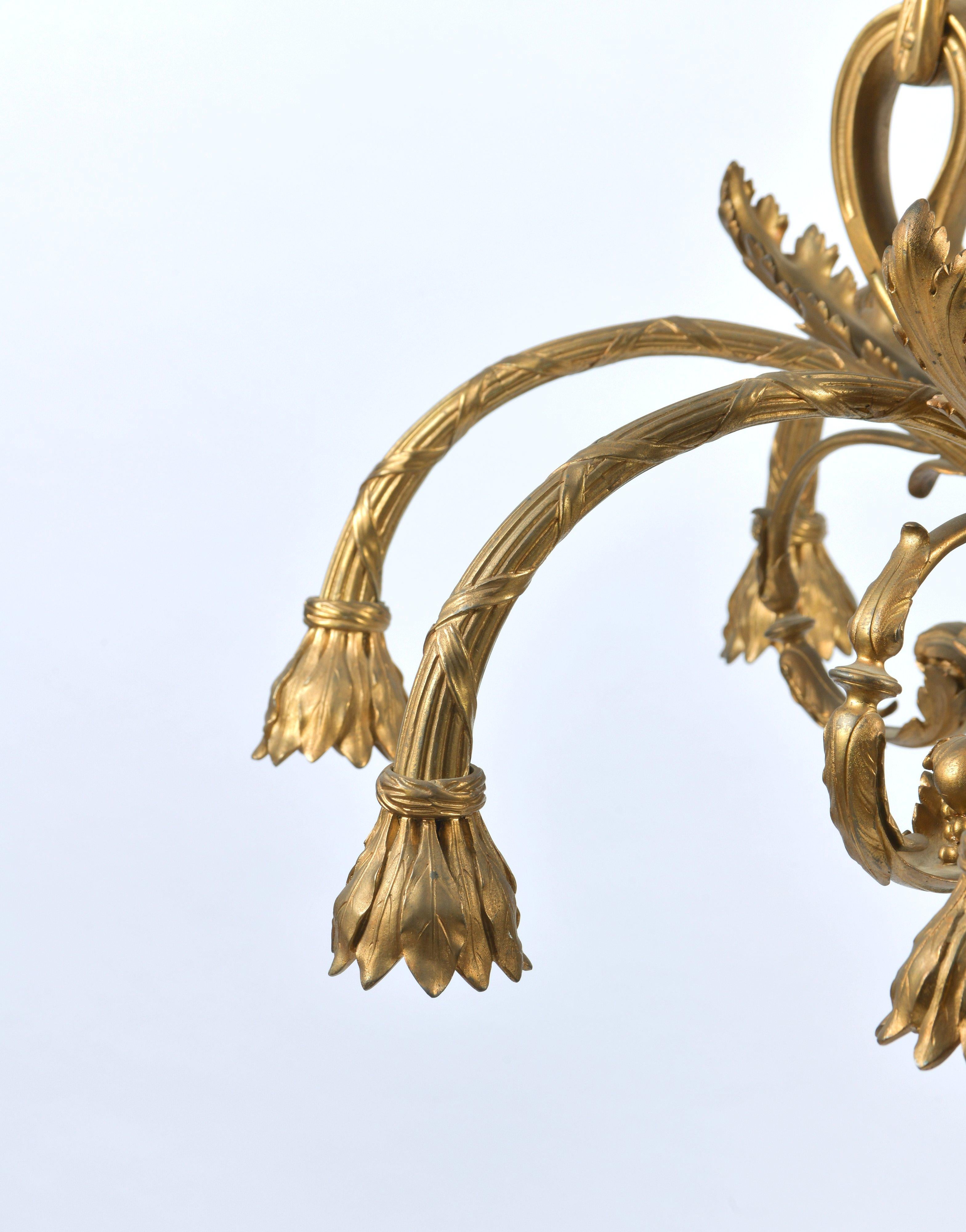 19th Century French Ormolu 9-Light Chandelier  1