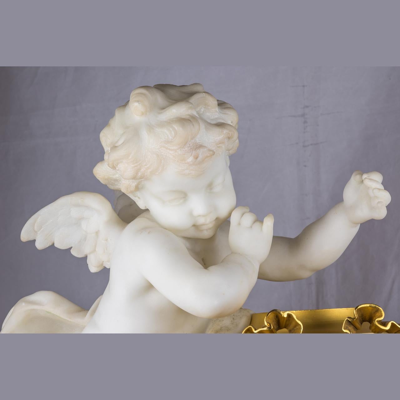 antique cherub clock