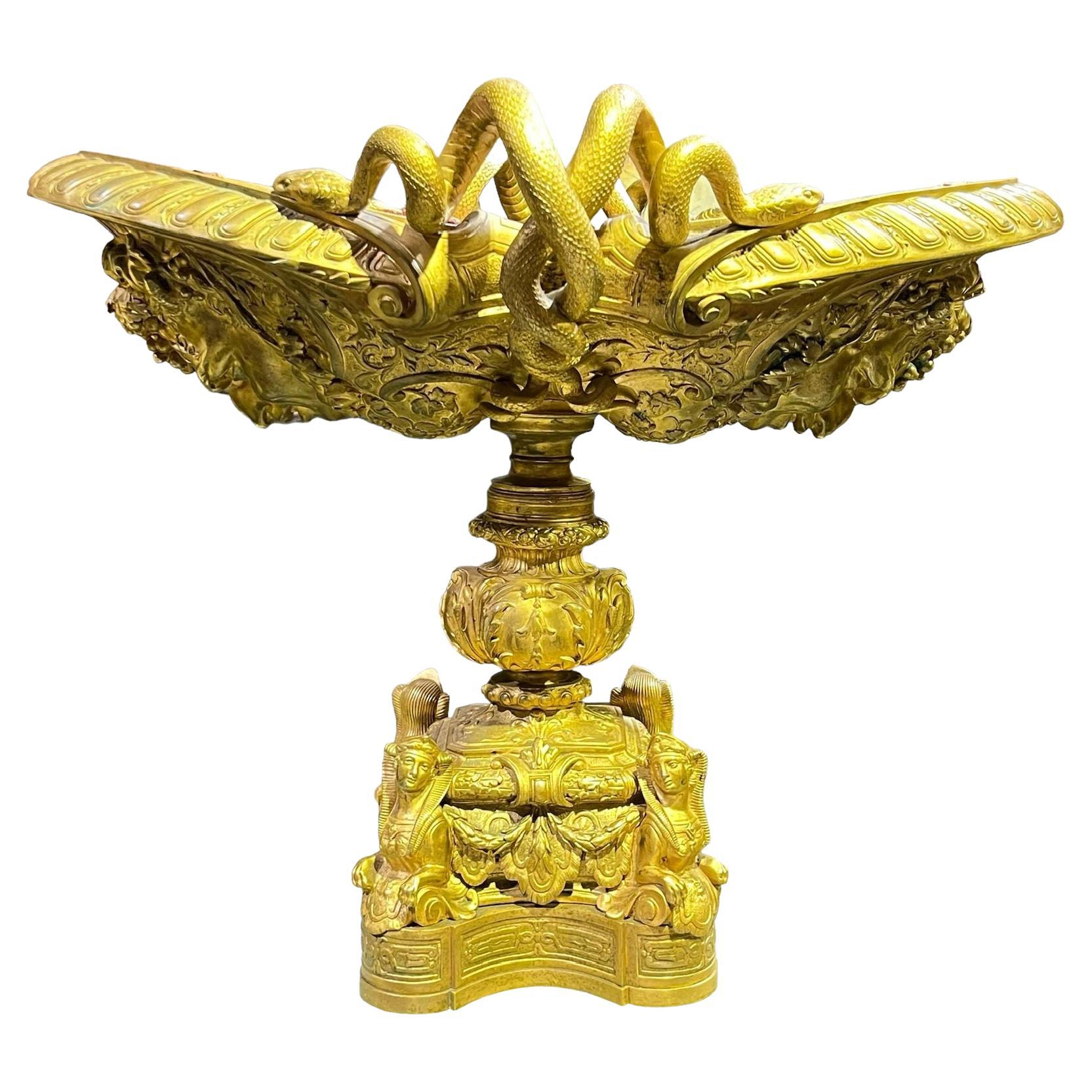 19th Century French Ormolu Bronze Jardiniere in French Empire Style