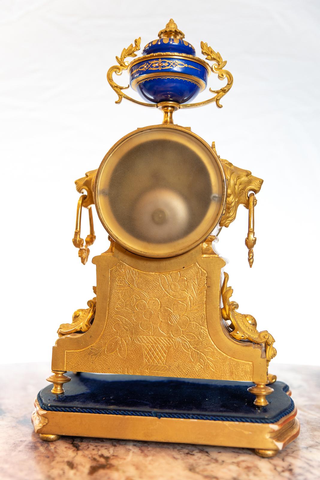 Gilt 19th Century French Ormolu Clock For Sale