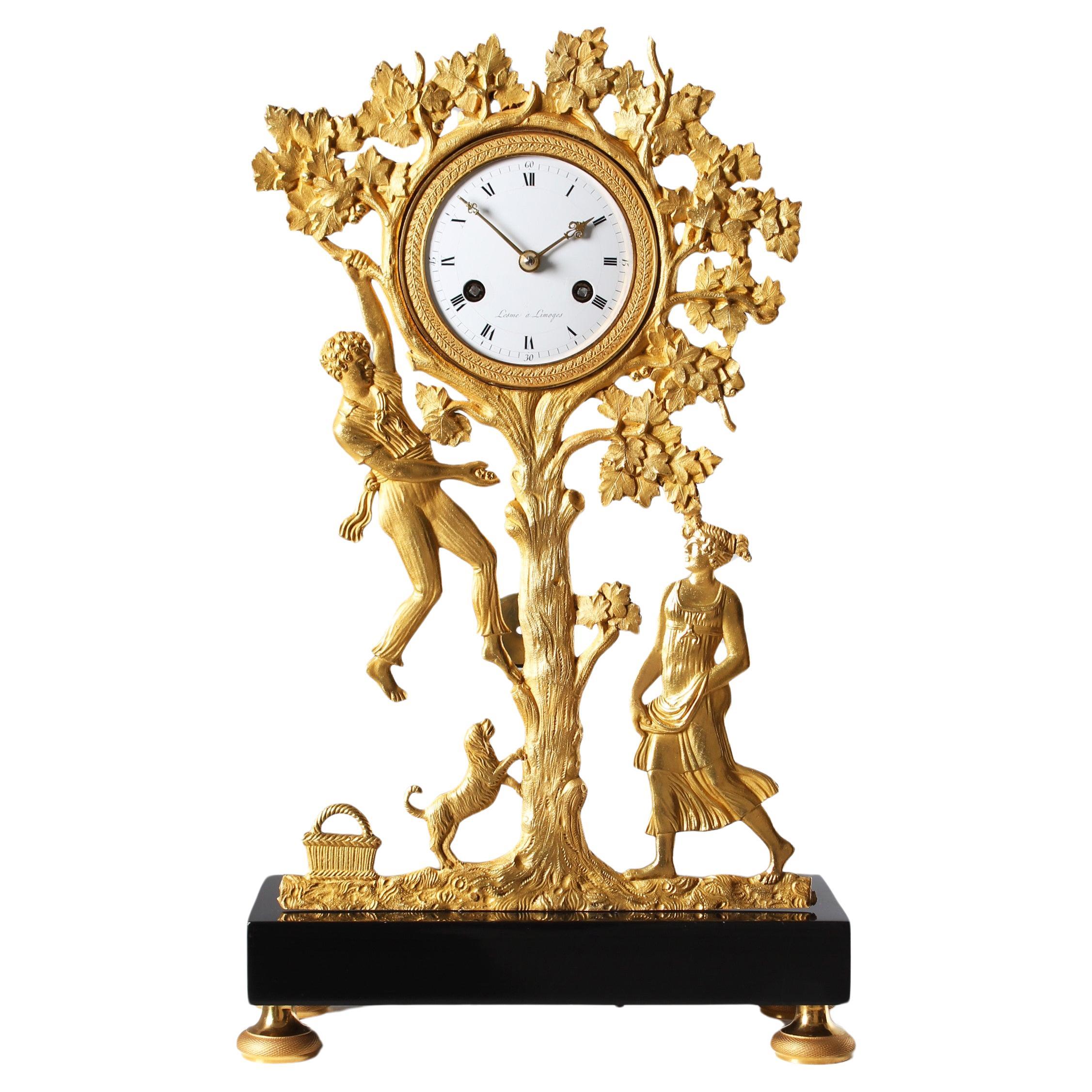 Reloj de chimenea ormolu francés del siglo XIX, hacia 1840