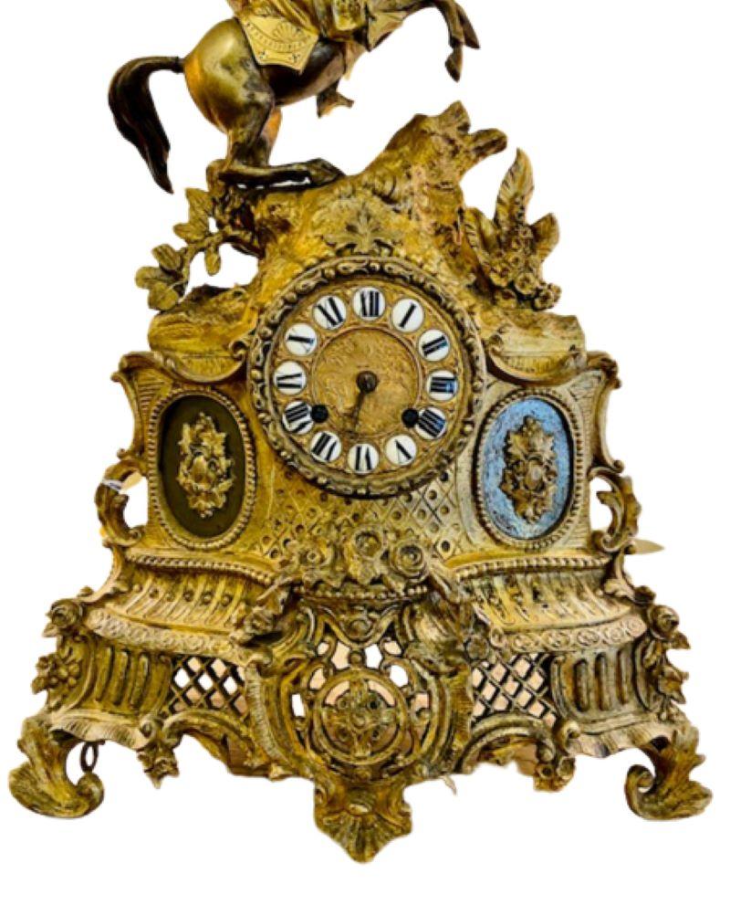 19th Century French Ormolu Mantle Clock in 