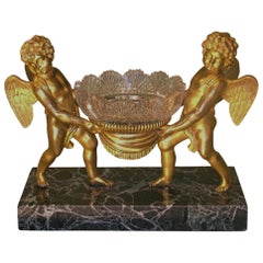 19th Century French Ormolu, Marble and Glass Dish