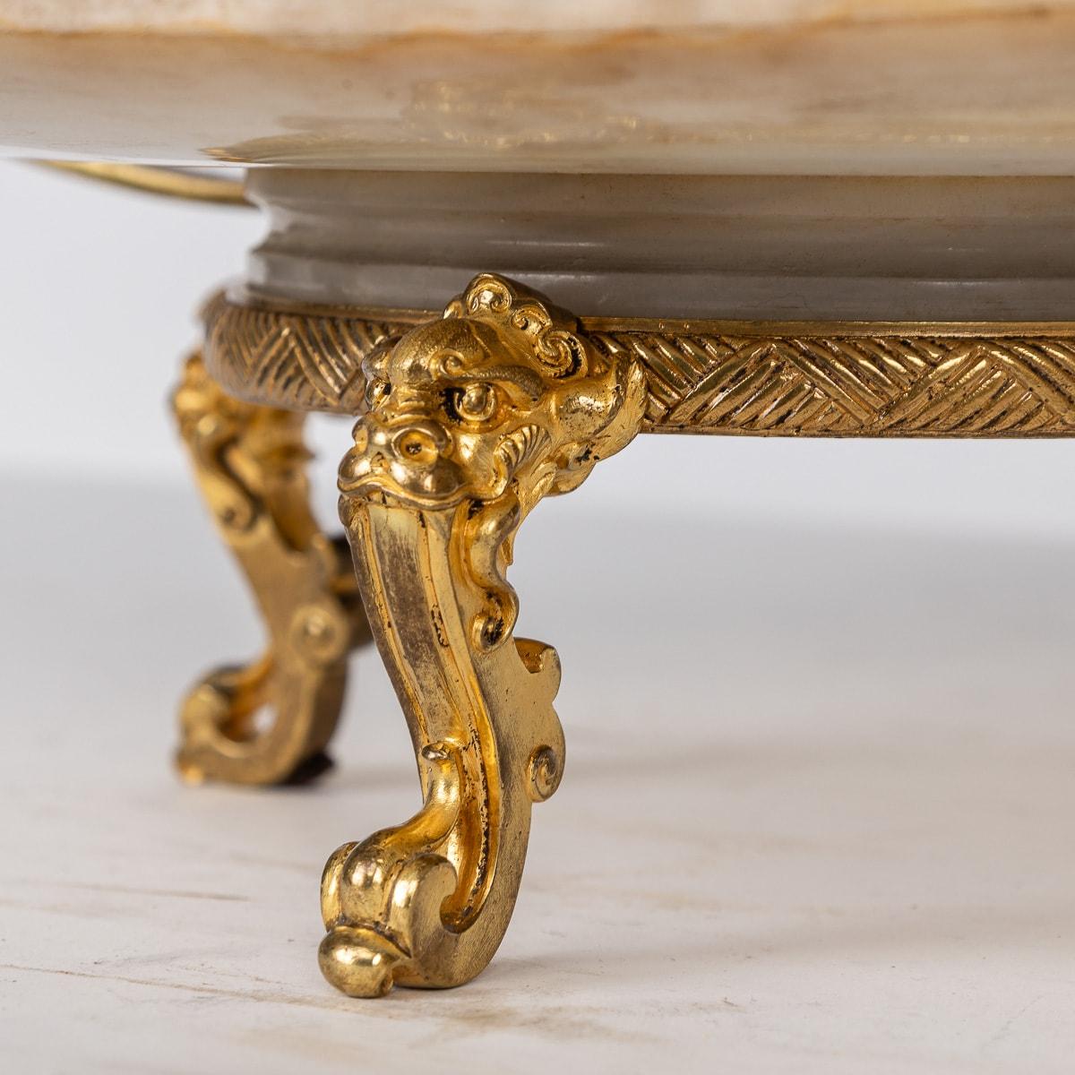 19th Century French Ormolu Mounted Onyx Marble & Enamel Centrepiece c.1880 For Sale 12