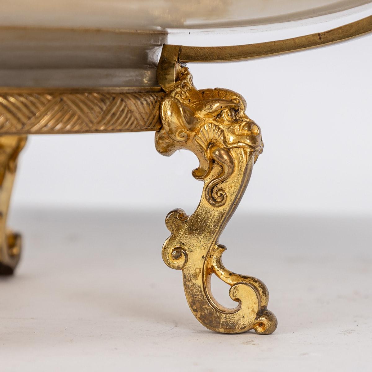 19th Century French Ormolu Mounted Onyx Marble & Enamel Centrepiece c.1880 For Sale 13