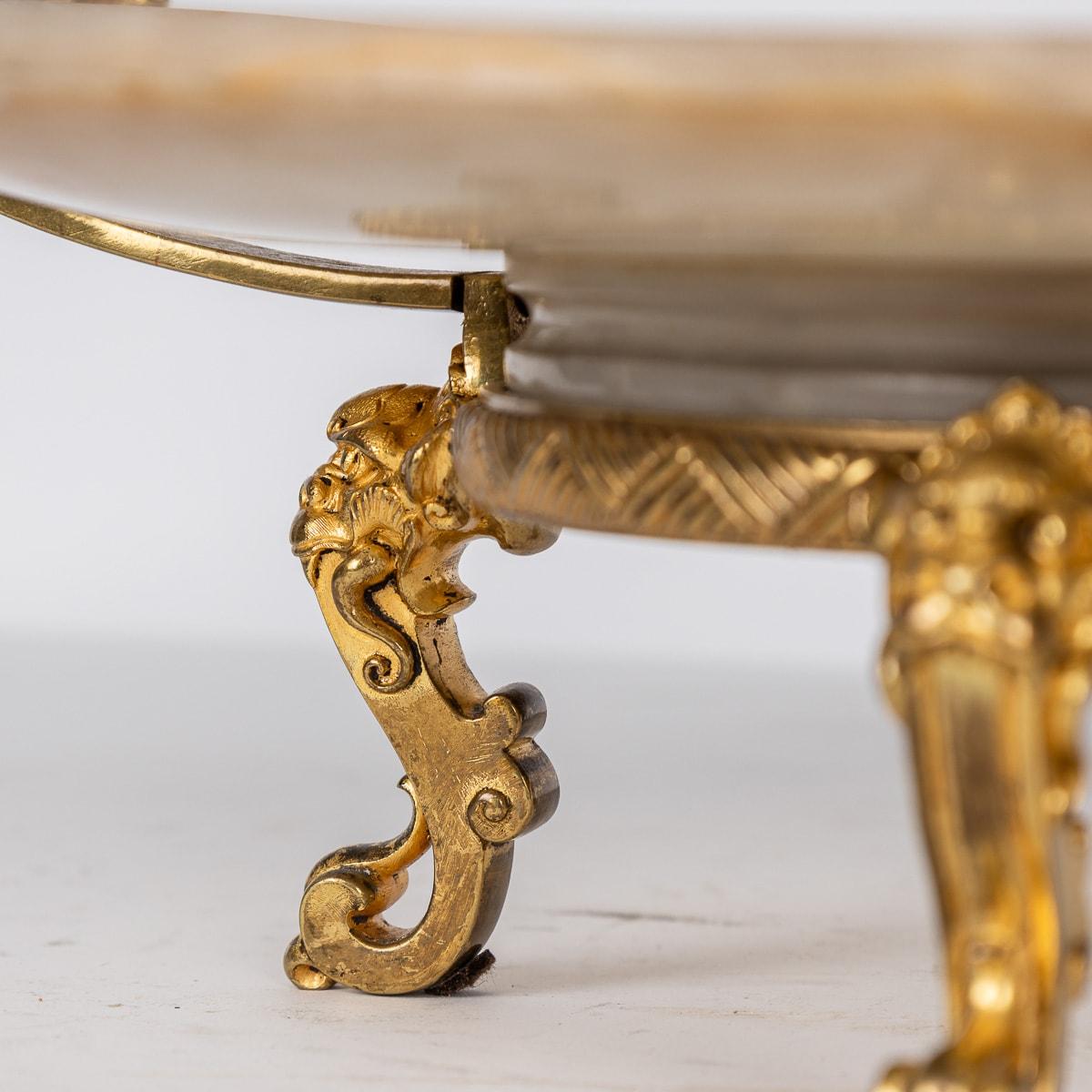 19th Century French Ormolu Mounted Onyx Marble & Enamel Centrepiece c.1880 For Sale 14