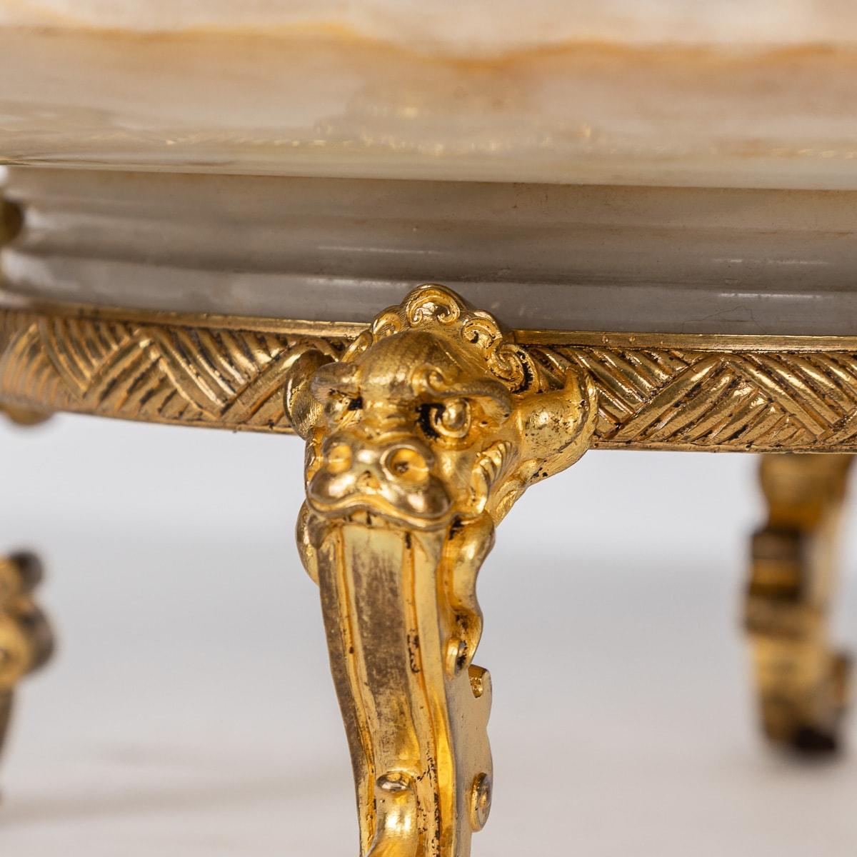 19th Century French Ormolu Mounted Onyx Marble & Enamel Centrepiece c.1880 For Sale 15