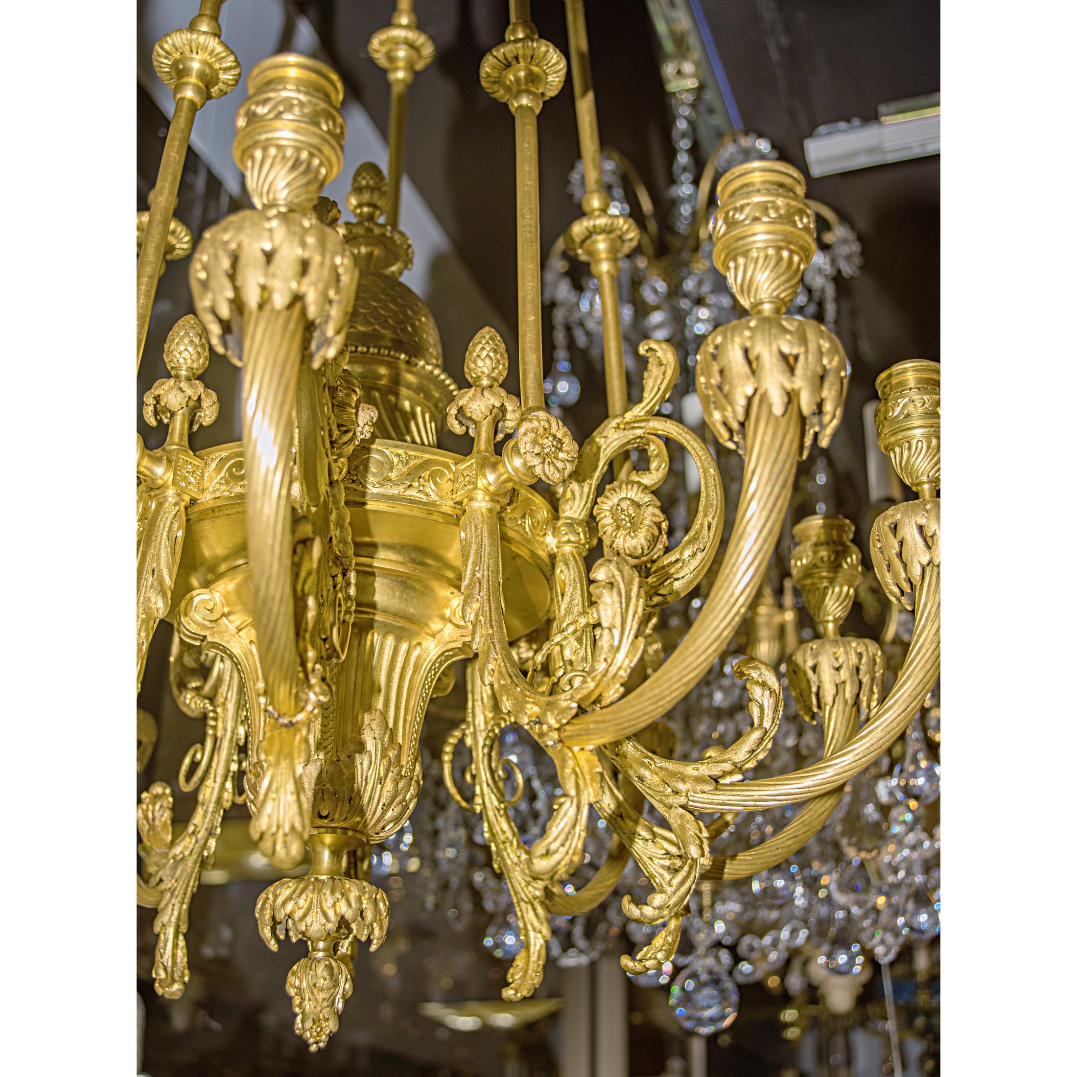 About

An Important French Gilt Bronze Ten-Light Chandelier by F. Barbedienne

Maker: Ferdinand Barbedienne (1810-1892)
Date: circa 1885
Origin: French
Dimension: height: 40 x 25 inches.