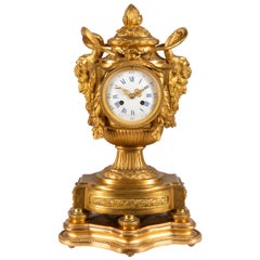 Antique 19th Century French Ormolu Urn Shape Mantel Clock