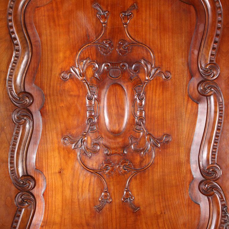 19th Century French Ornately Carved Cherry Louis XV Style Armoire In Good Condition In Vancouver, British Columbia