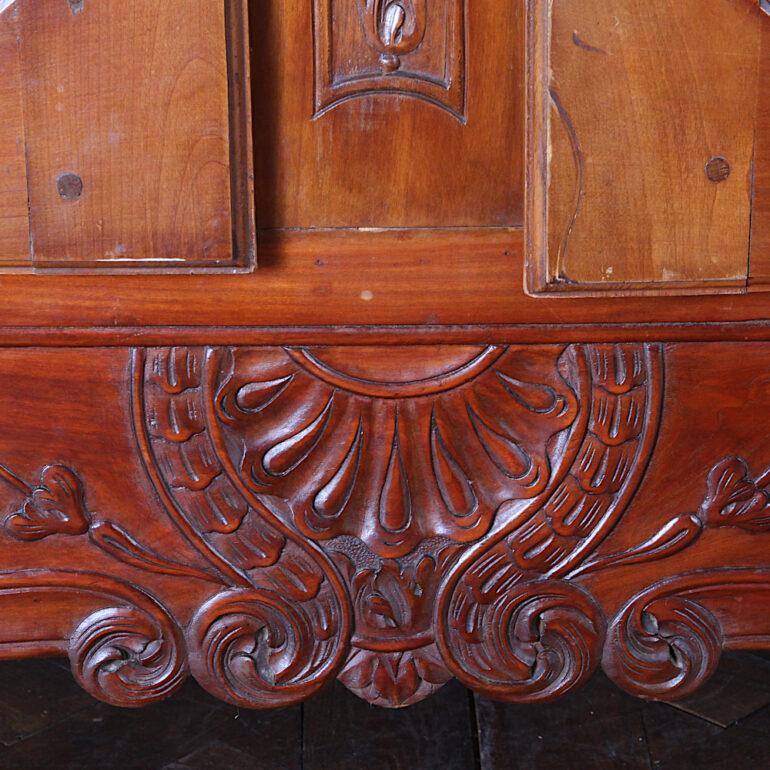 19th Century French Ornately Carved Cherry Louis XV Style Armoire 4