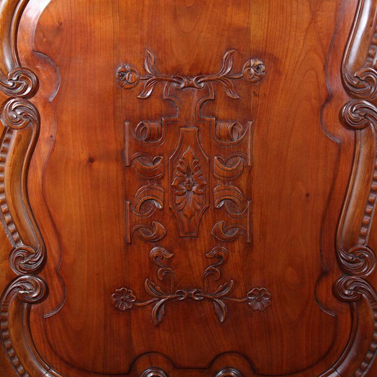 19th Century French Ornately Carved Cherry Louis XV Style Armoire 5