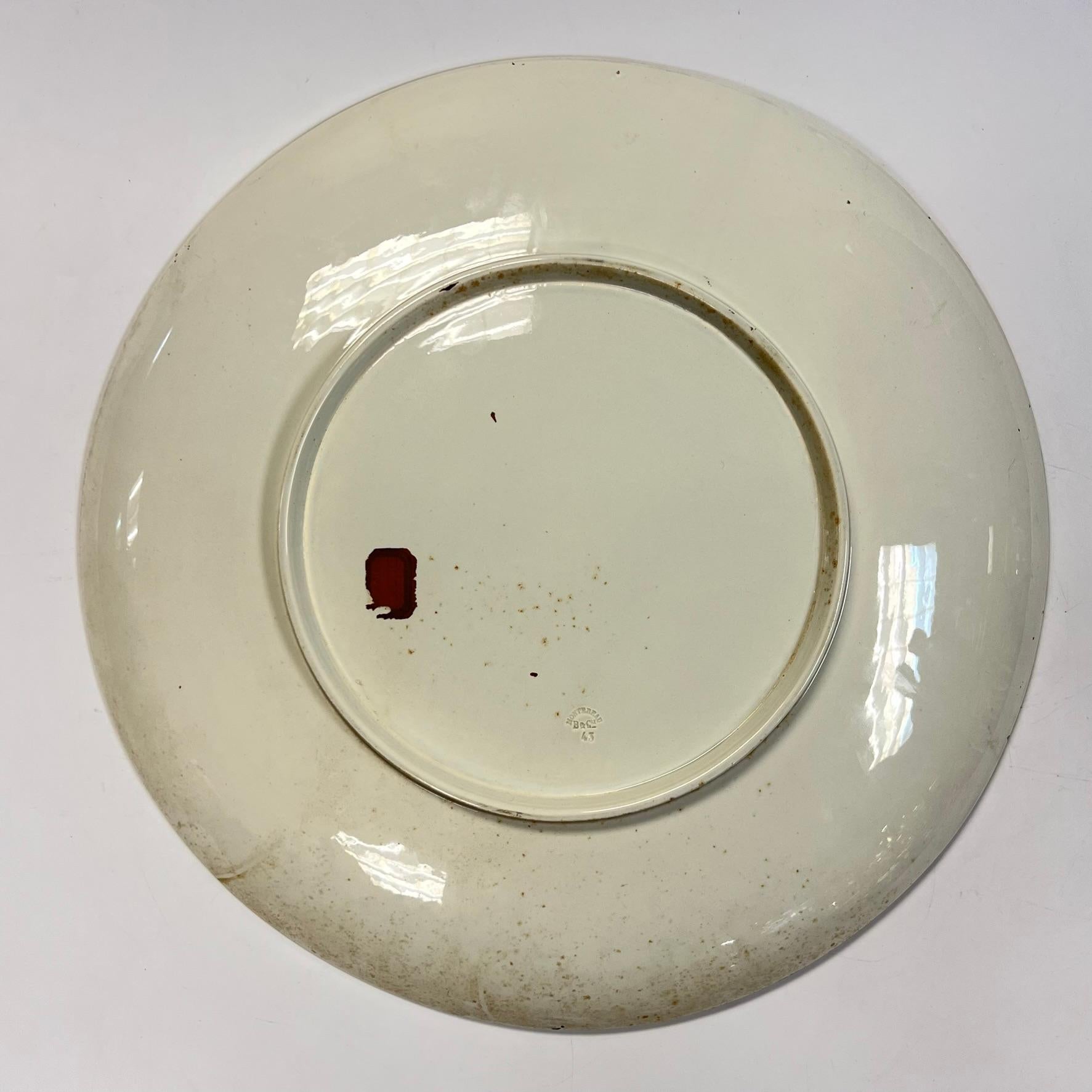 Cargador de loza ornitológica francesa del siglo XIX de Montereau en venta 9