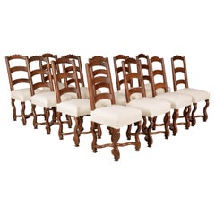 19th Century French Os de Mouton Dining Chairs, Set of 12 19th Century French Os de Mouton Dining Chairs, Set of 12
