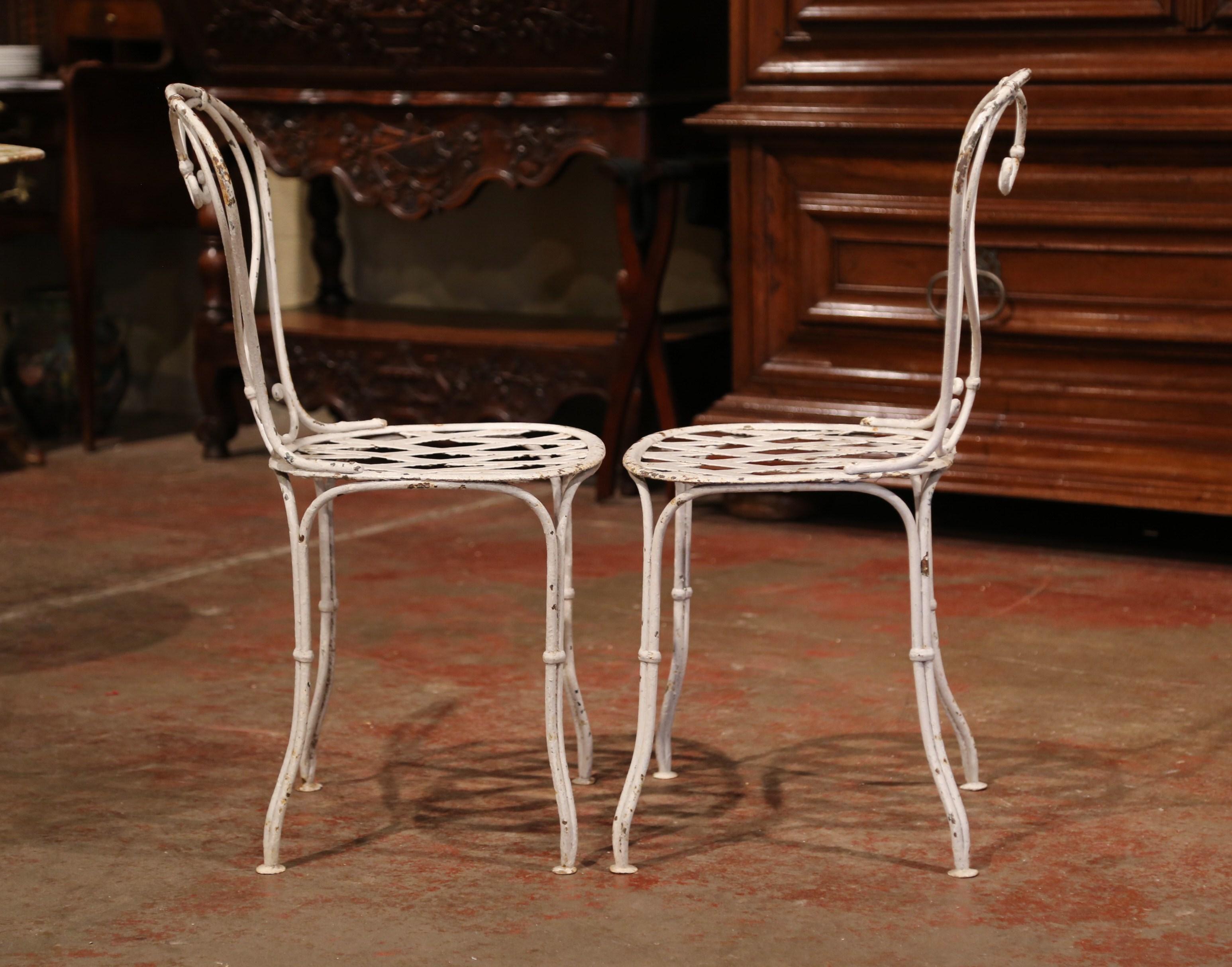 french iron garden chairs