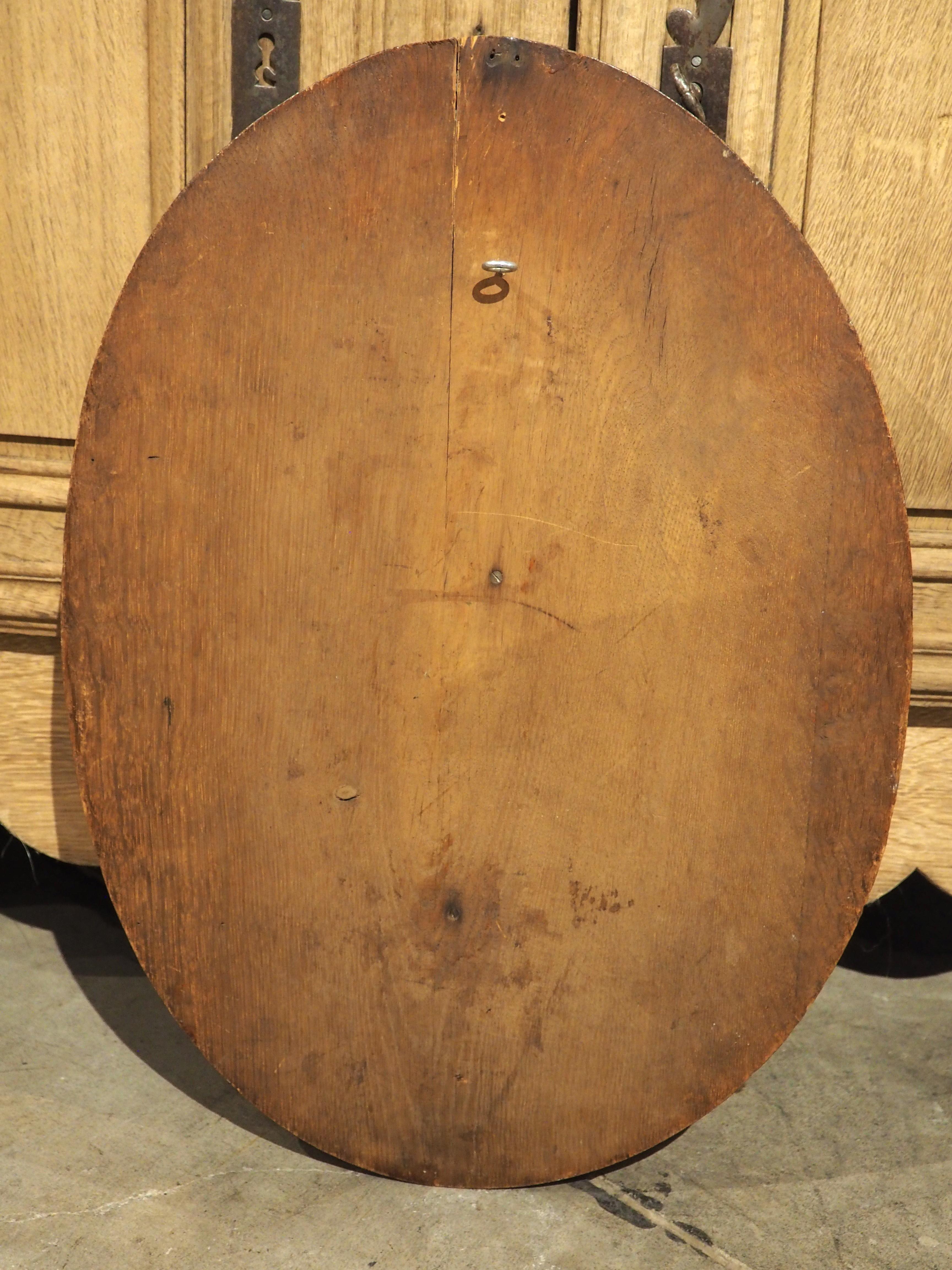 19th Century French Oval Black Forest Game Plaque with Bark Trompe L’Oeil For Sale 9