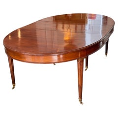 19th Century French Oval Dining Table With Extension