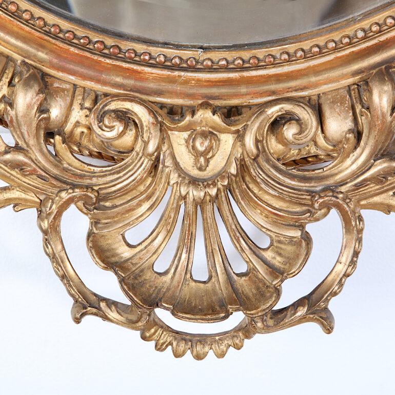 19th Century French Oval Gilt Framed Napoleon III Beveled Mirror In Good Condition In Vancouver, British Columbia