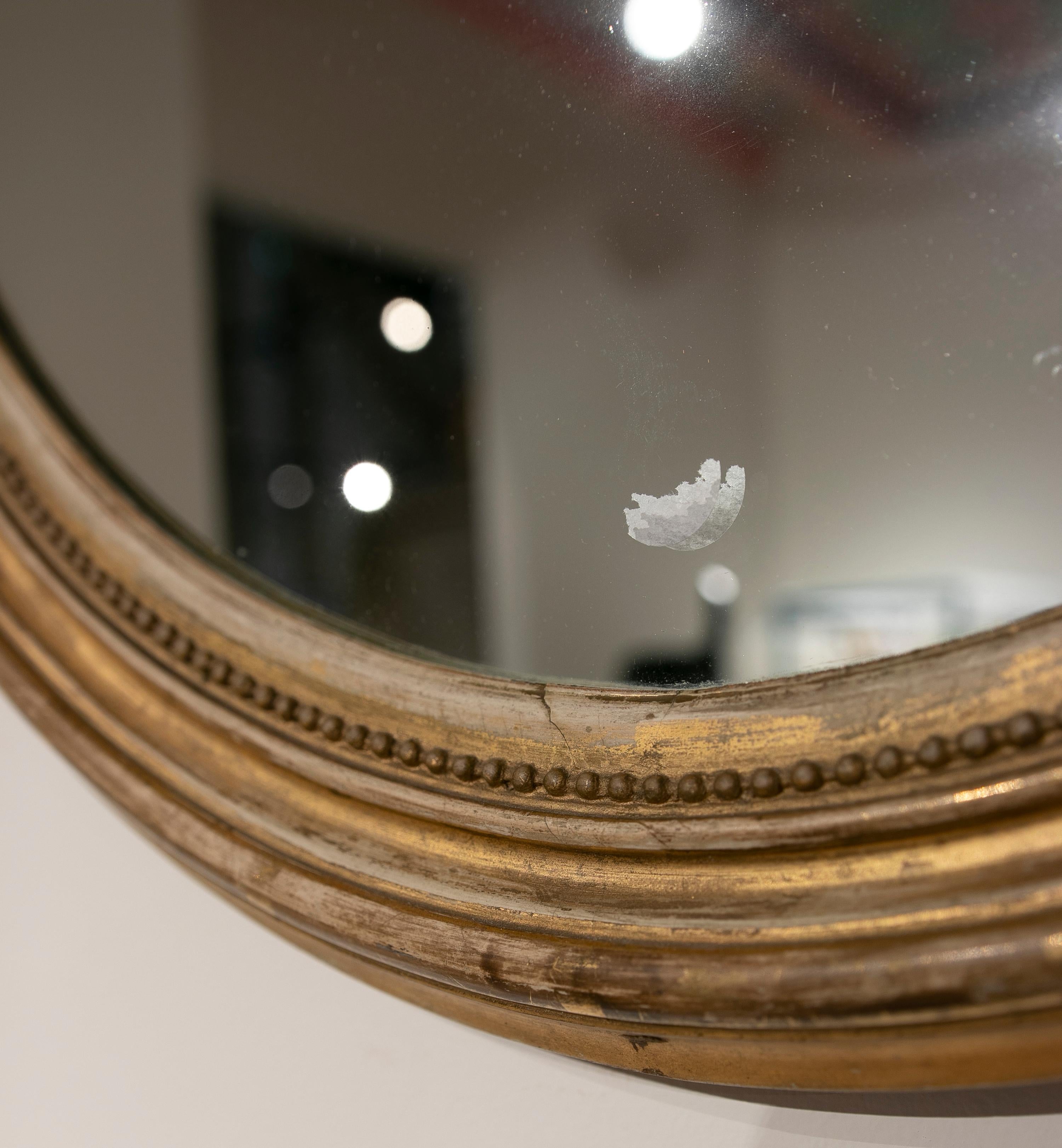19th Century French Oval Giltwood Mirror 6