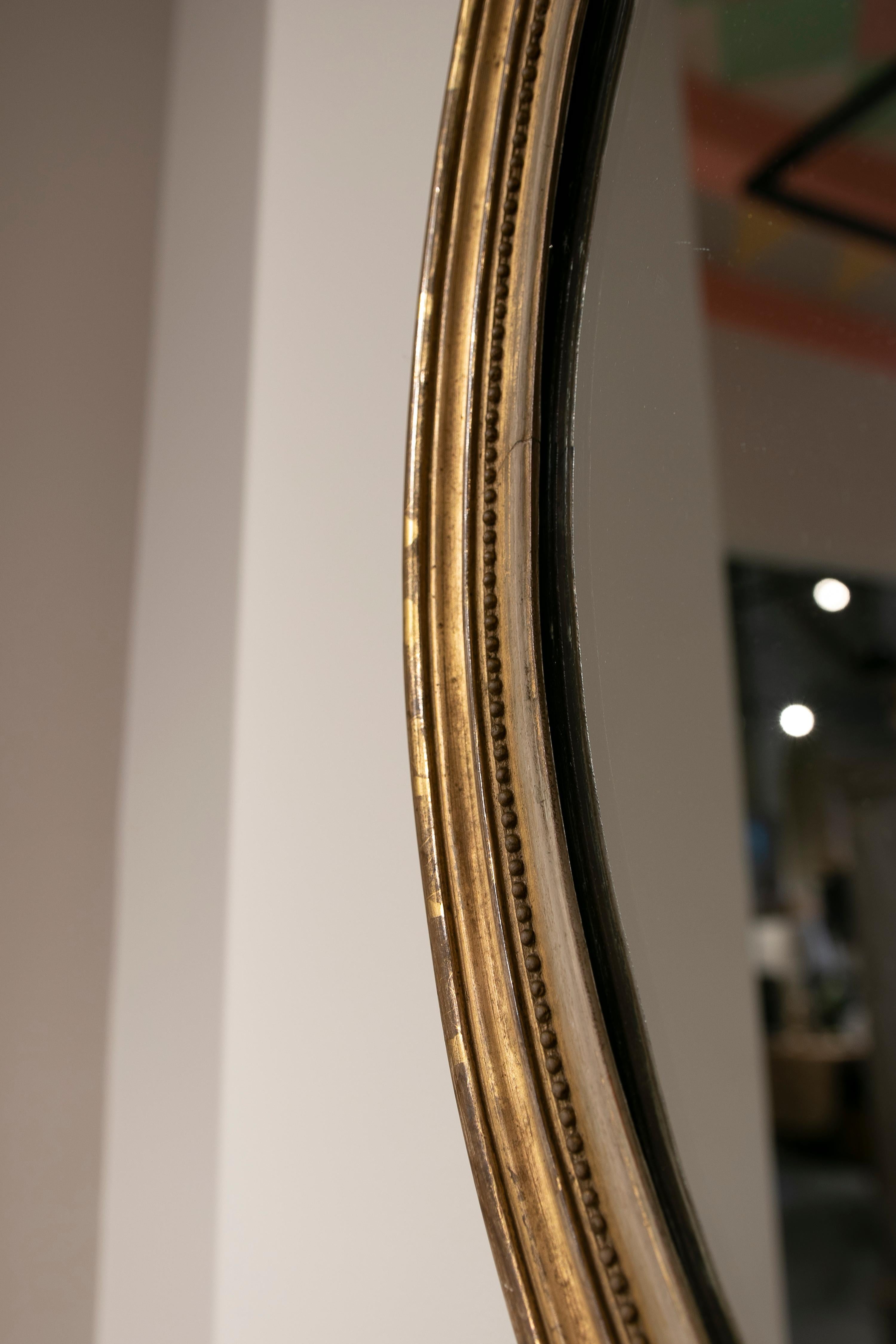 19th Century French Oval Giltwood Mirror 7
