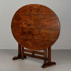 19th Century French Oval Wine Tasting or Tilt-Top Table