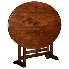 19th Century French Oval Wine Tasting or Tilt-Top Table