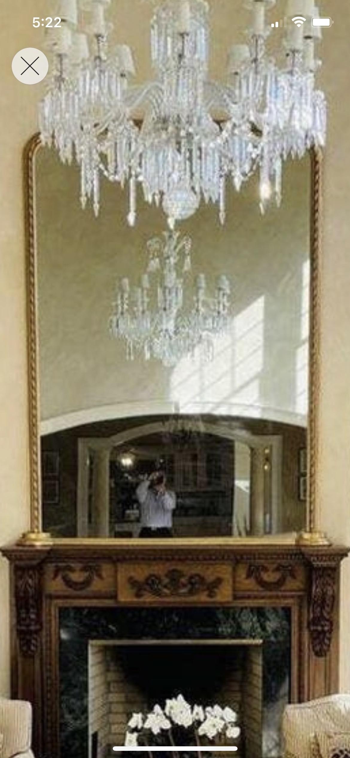 19th Century, French, over the Mantle Mirror, Monumental, Standing For Sale 9