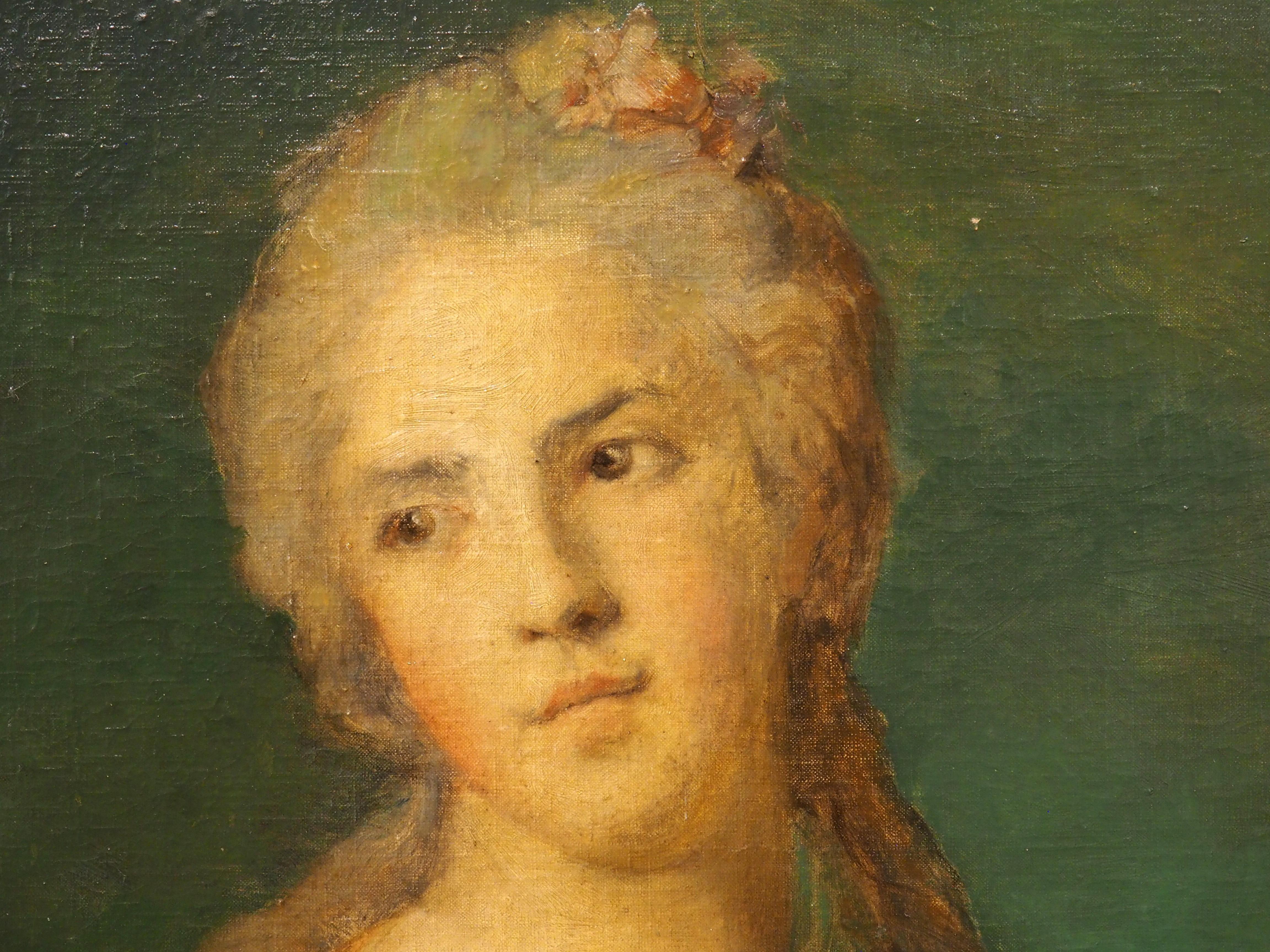 19th Century French Overdoor Painting, The Cellist For Sale 7