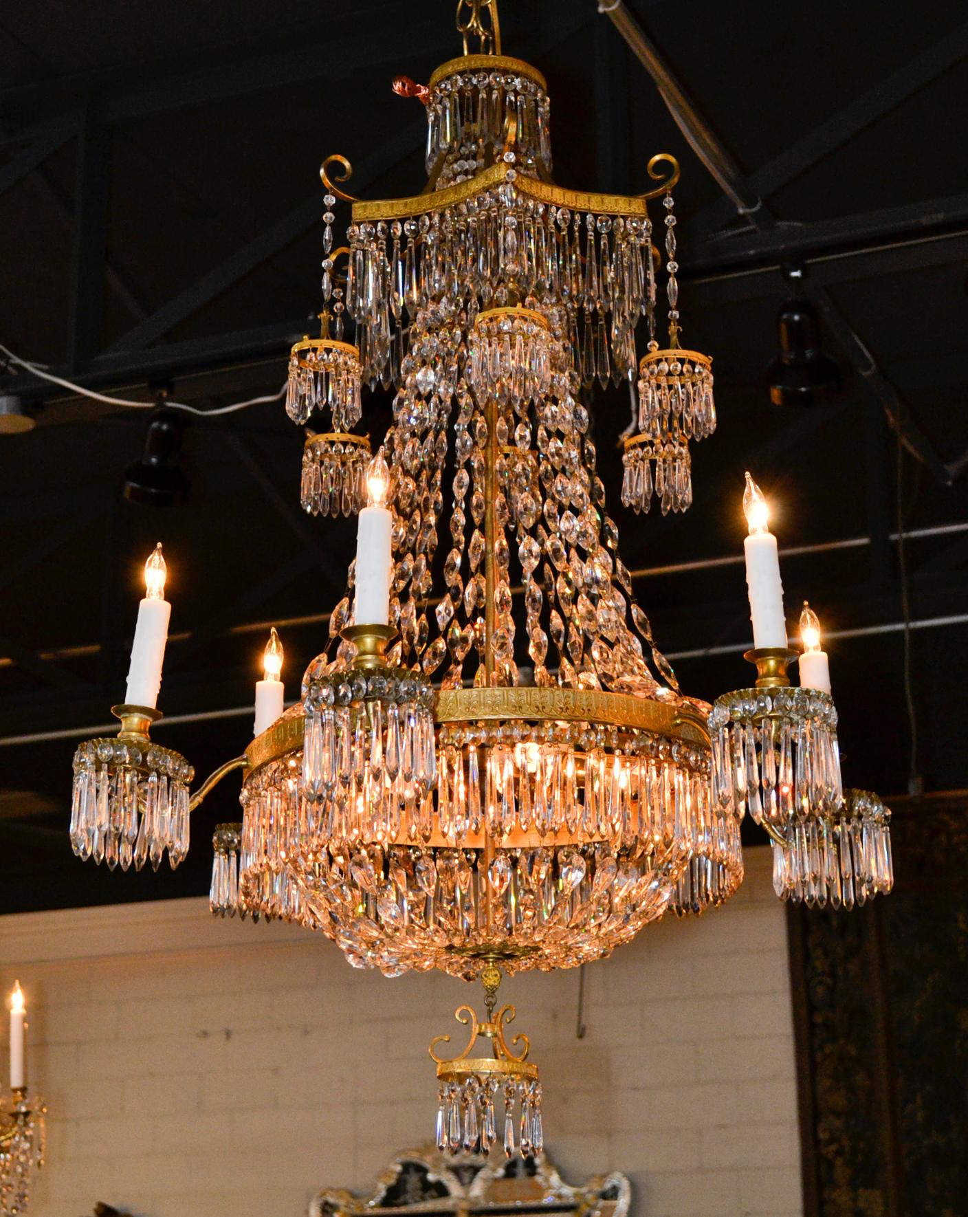 19th Century French Pagoda Inspired Chandelier In Good Condition In Dallas, TX