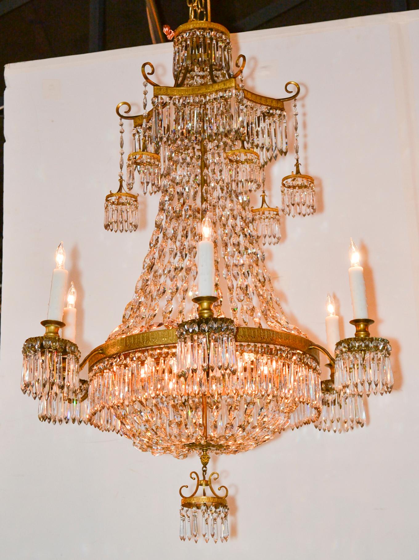 19th Century French Pagoda Inspired Chandelier 1