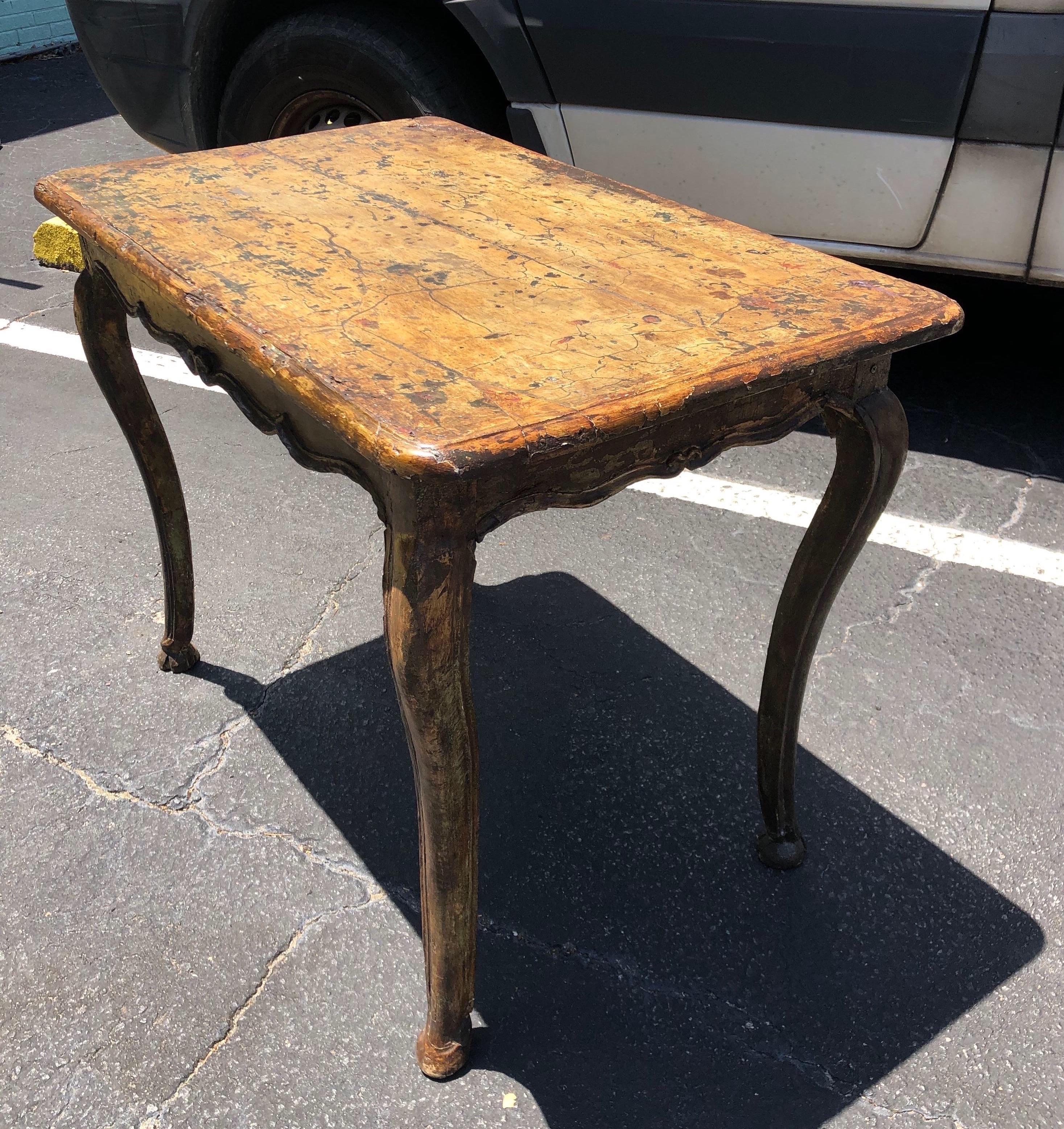 19th Century French Paint Decorated Table For Sale 1