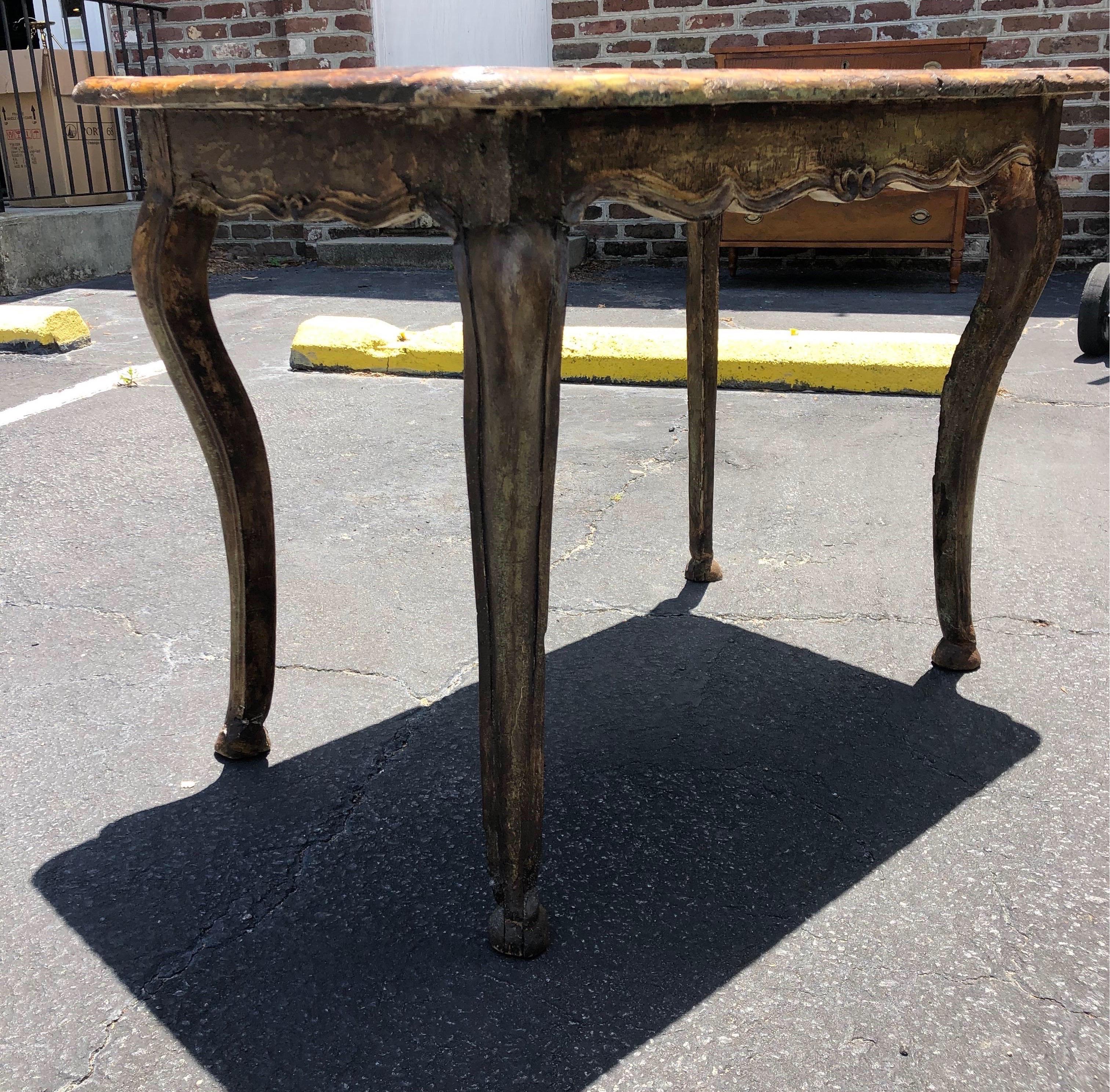 19th Century French Paint Decorated Table For Sale 4