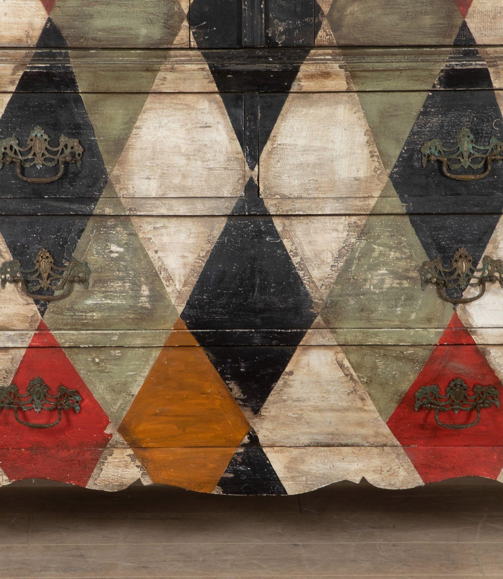 19th Century French Painted Armoire For Sale 9