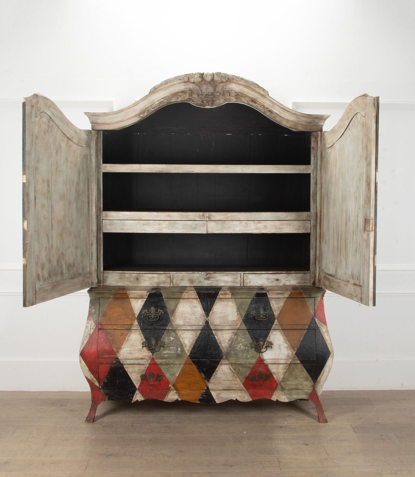 Country 19th Century French Painted Armoire For Sale