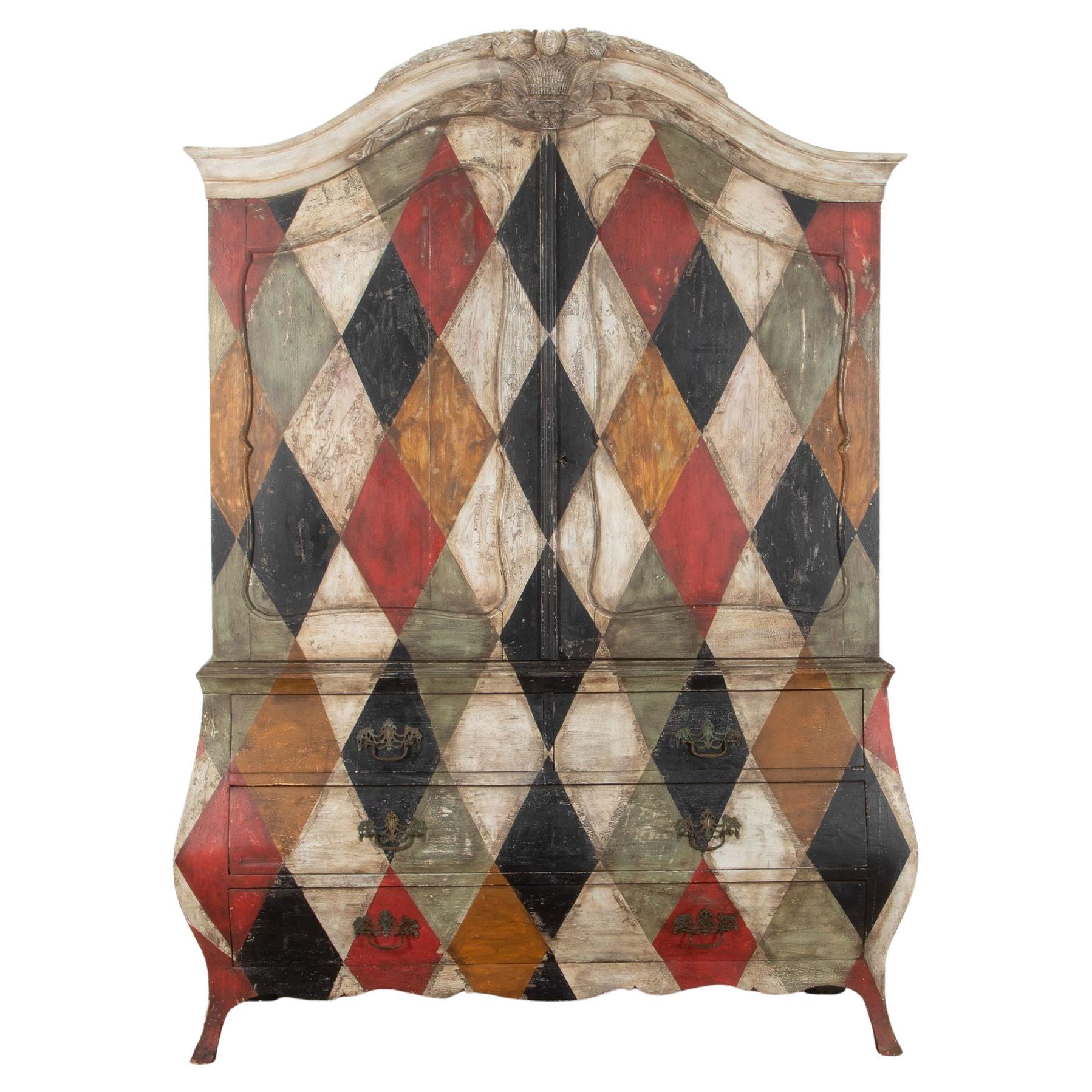 19th Century French Painted Armoire