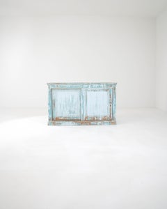 19th Century French Provincial Painted Bar with Unique Sliding Doors