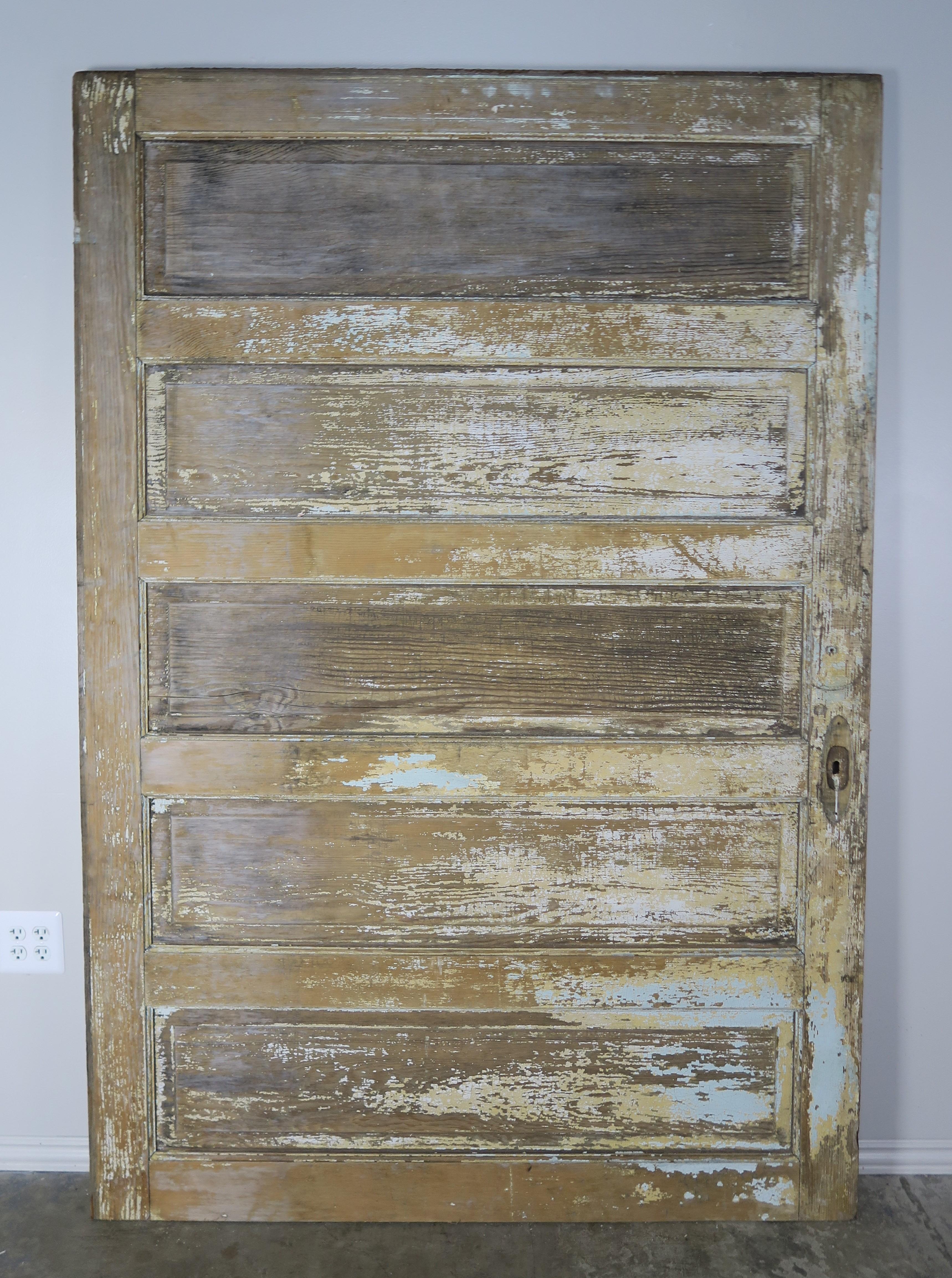 19th Century French Painted Barn Door For Sale 2