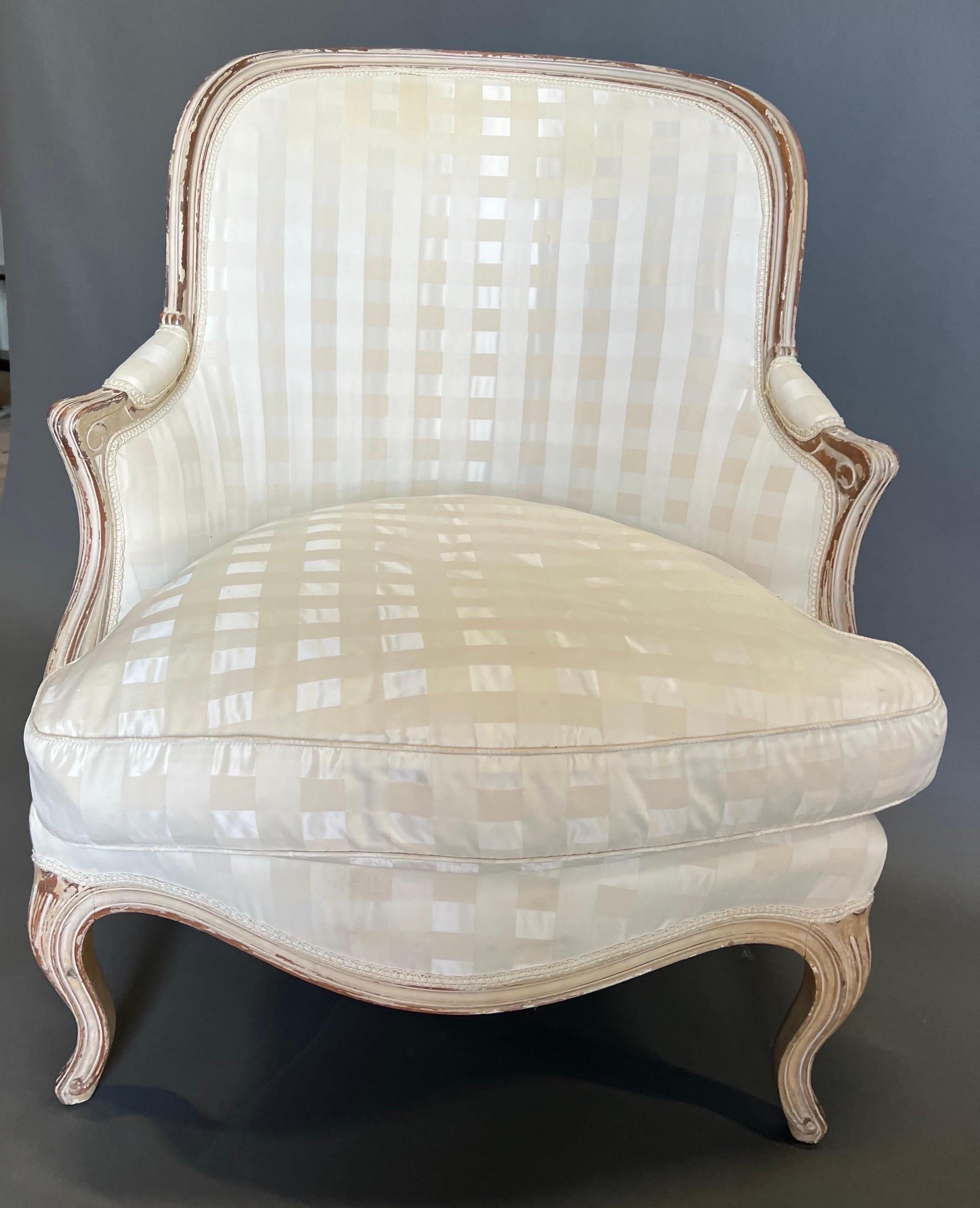 19th Century French Painted Bergere In Good Condition For Sale In Charleston, SC