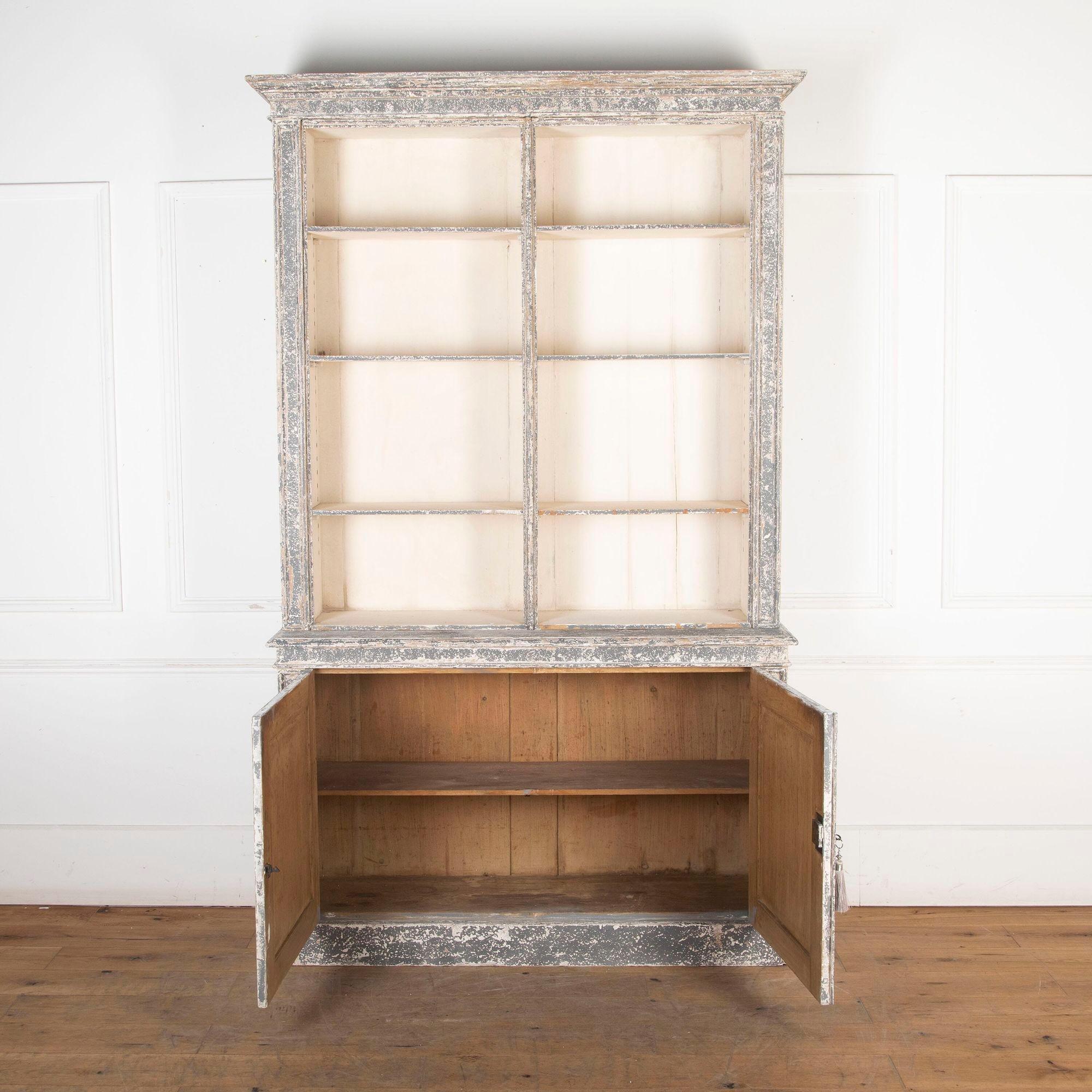 19th Century French Painted Bookcase In Good Condition In Gloucestershire, GB