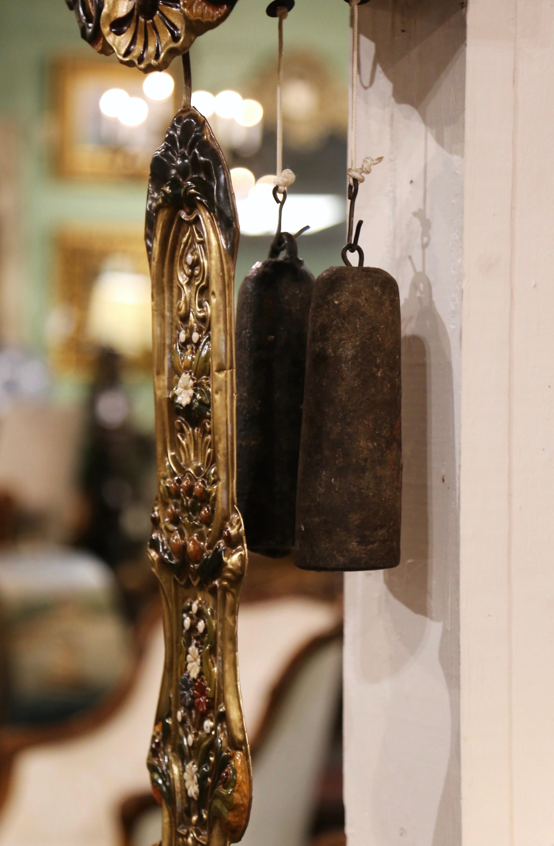 19th Century French Painted Brass Automated Wall 