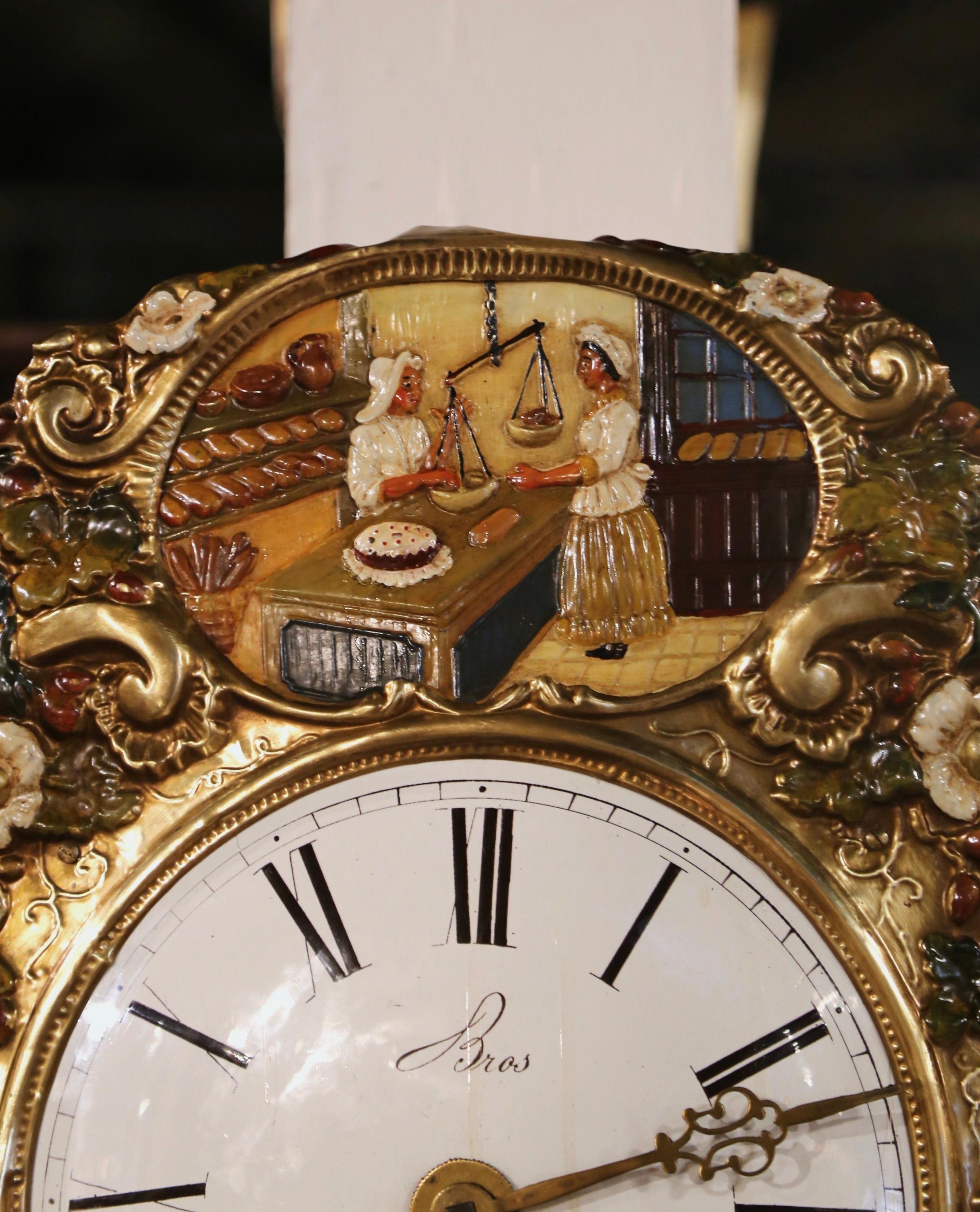 19th Century French Painted Brass Automated Wall 