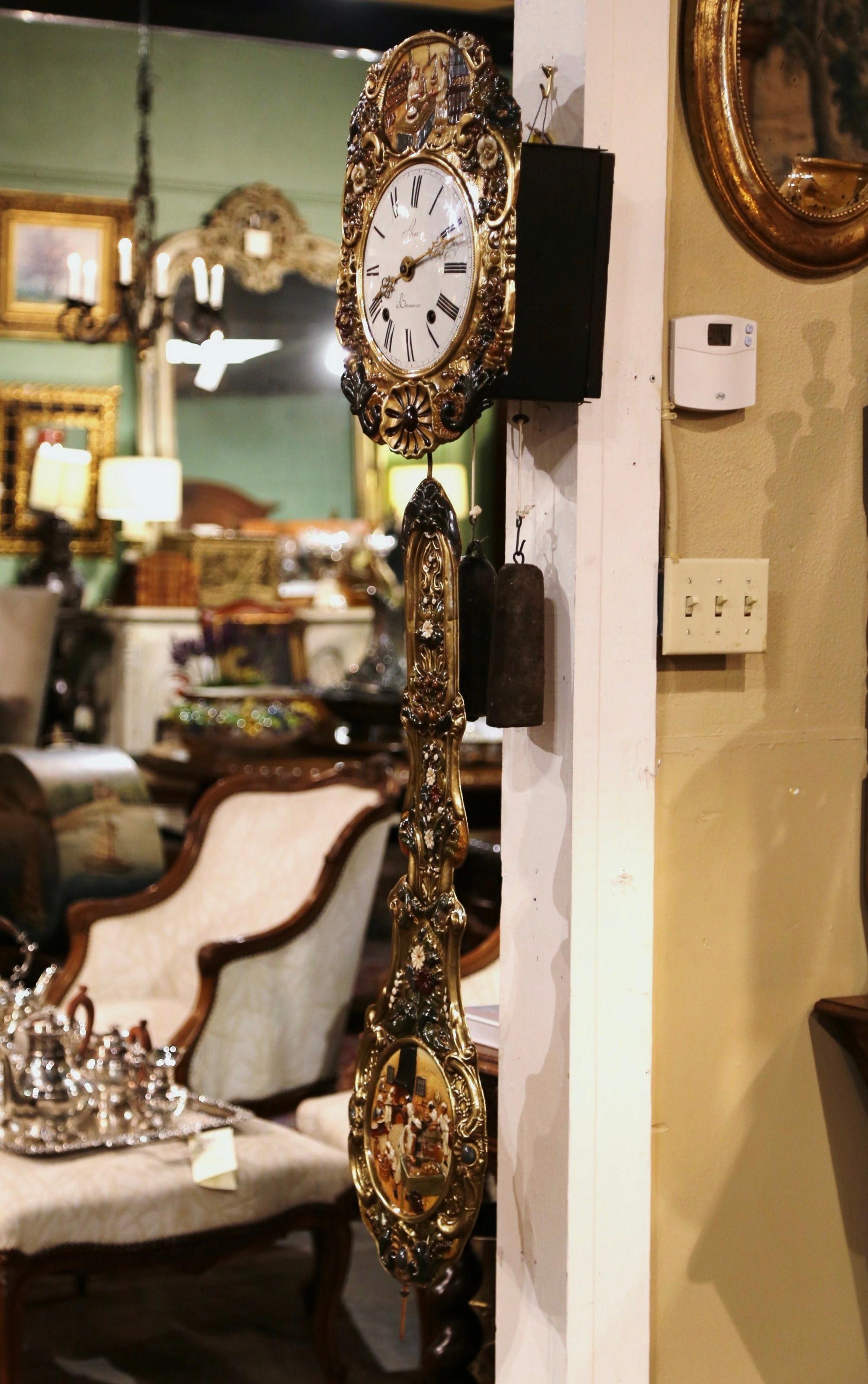 19th Century French Painted Brass Automated Wall 