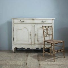 French Louis XV Style Buffet, Walnut with Painted Finish, 1860