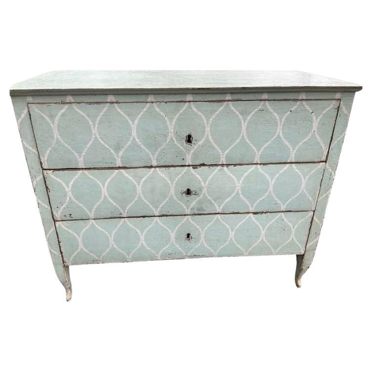19th Century French Painted Chest 069 For Sale